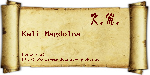 Kali Magdolna névjegykártya