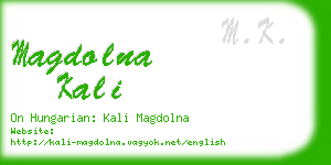 magdolna kali business card